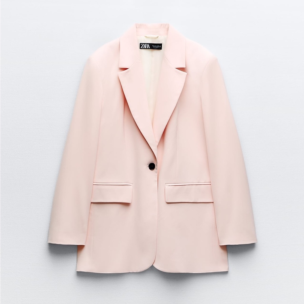 ZARA Straight Cut Light Pink Blaze. Sz XS. Fully lined.